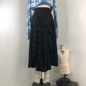 ALEXIS Mulan Ruffle Culottes Black